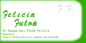felicia fulop business card